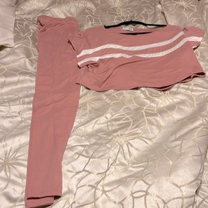 2-piece set. Never worn. Blush color and the softest material. Ready to wear!
